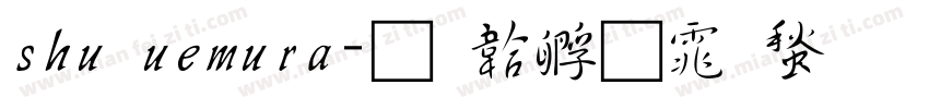 shu uemura字体转换
